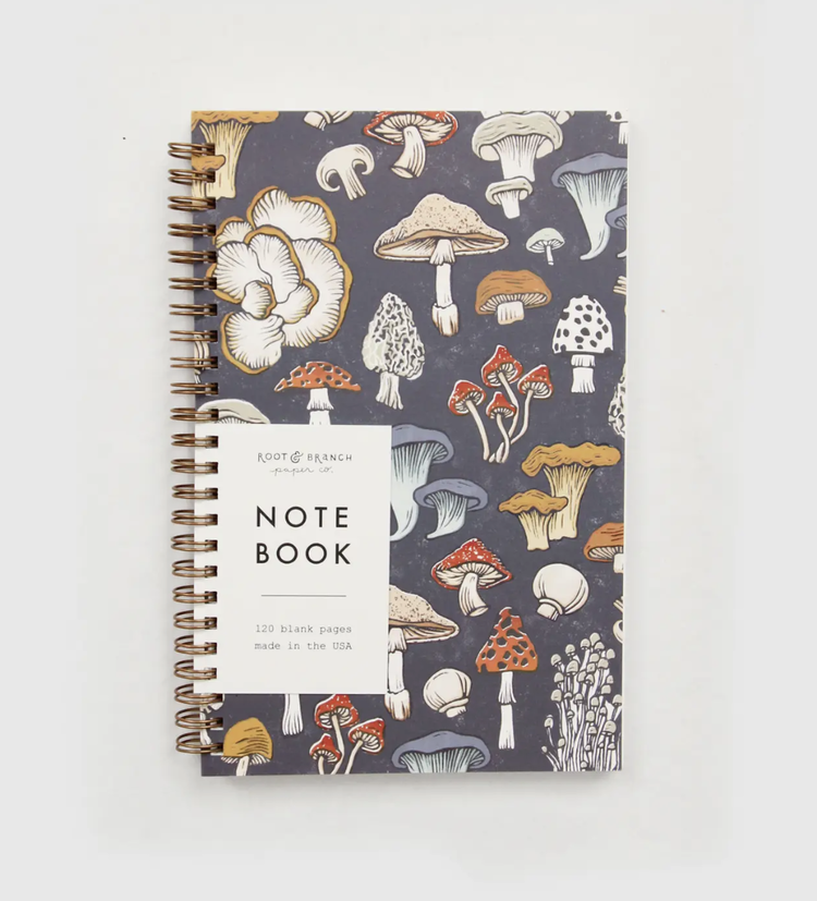 Root & Branch Paper Co. Mushroom & Fungi Spiral Bound Notebook