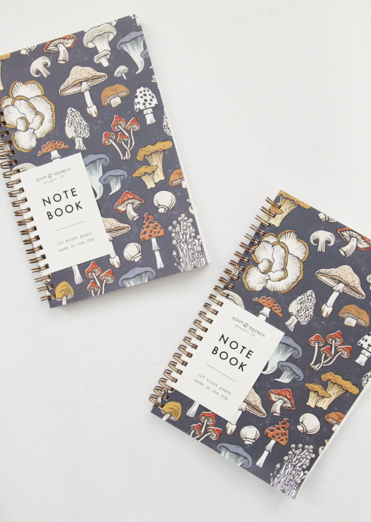 Root & Branch Paper Co. Mushroom & Fungi Spiral Bound Notebook