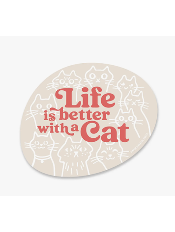 Paper Parasol Press Life is Better with a Cat Sticker
