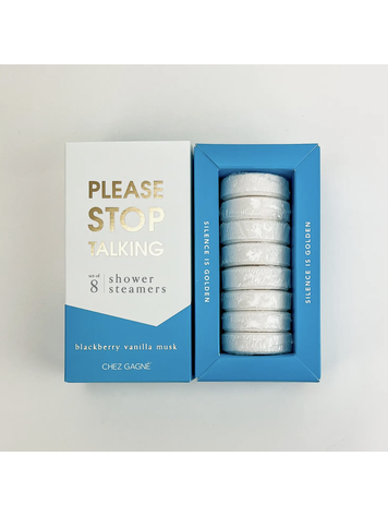Chez Gagne Letterpress Please Stop Talking Shower Steamers