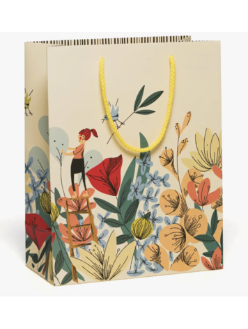 Red Cap Cards In the Flowers  Gift Bag