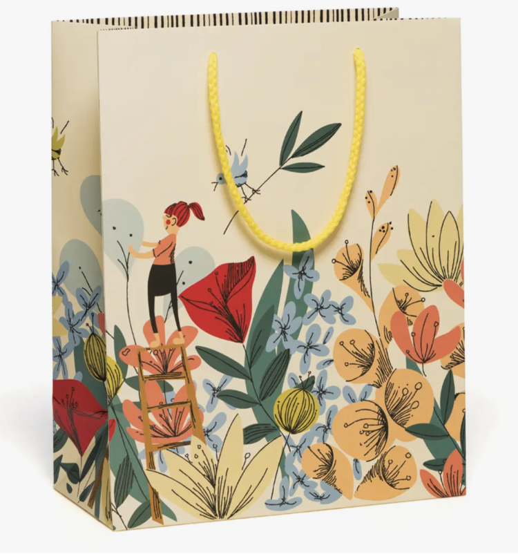 Red Cap Cards In the Flowers  Gift Bag