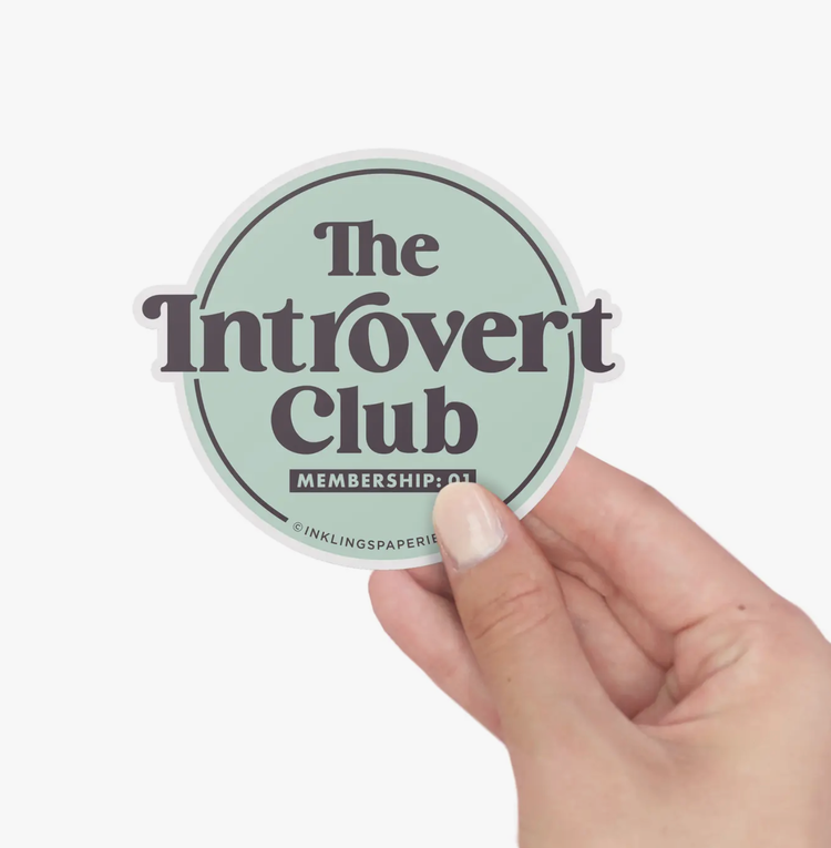 Inklings Paperie Introvert Club Sticker