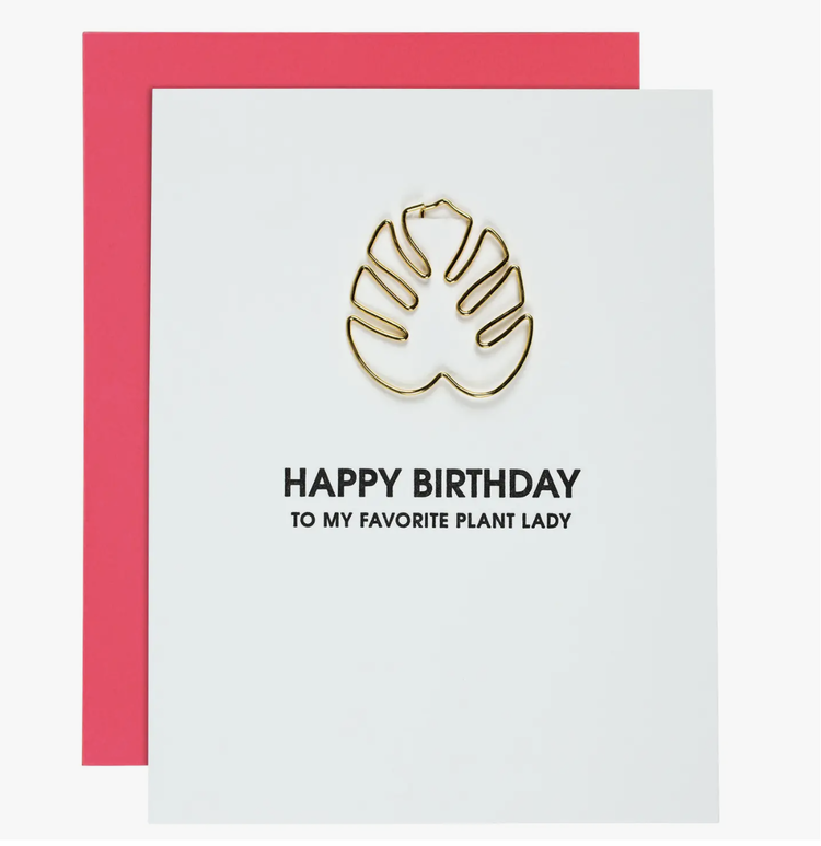 Chez Gagne Letterpress Birthday Plant Lady