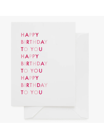 Sugar Paper Happy Birthday To You, Pink