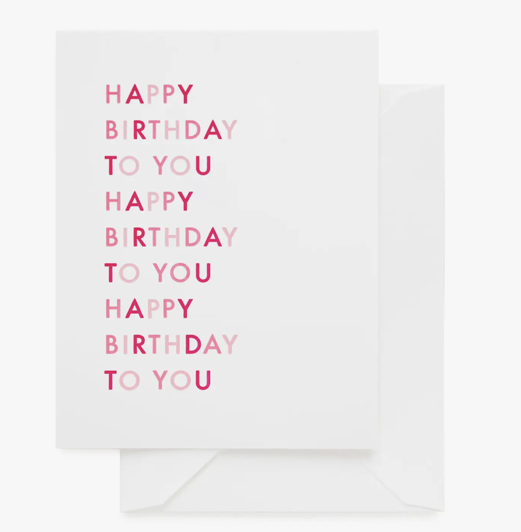 Sugar Paper Happy Birthday To You, Pink
