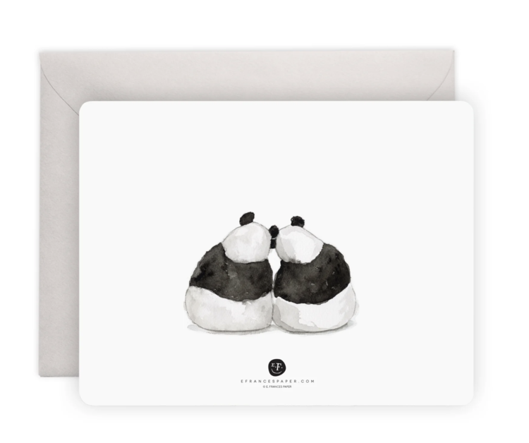 E. Frances Paper Studio Panda Hug Flat Notes