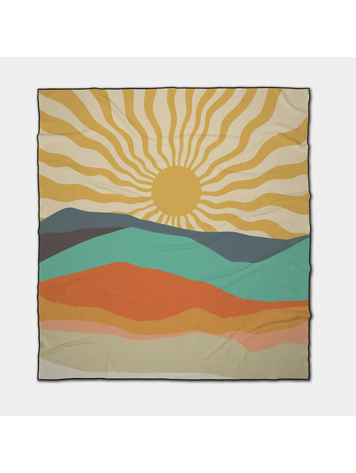Geometry Over The Hill Beach Blanket
