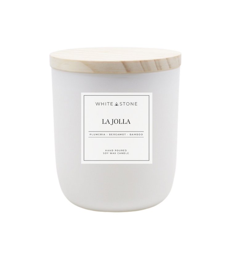 White Stone Candles La Jolla White
