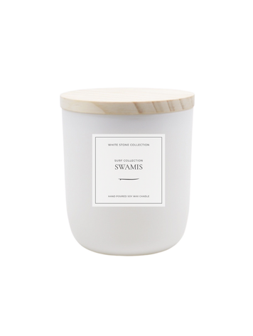 White Stone Candles Swamis