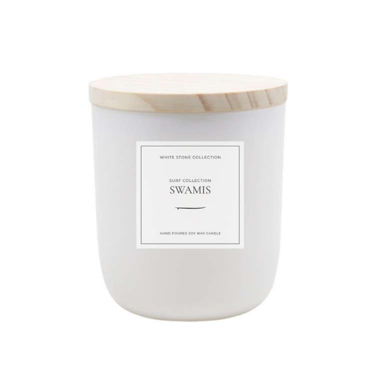 White Stone Candles Swamis