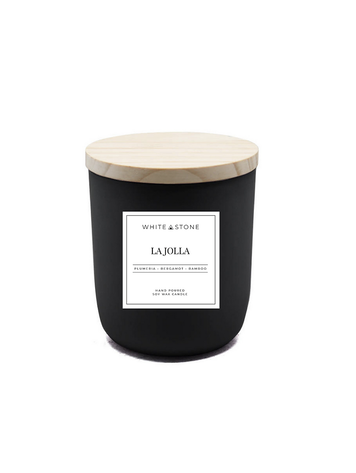 White Stone Candles La Jolla Black