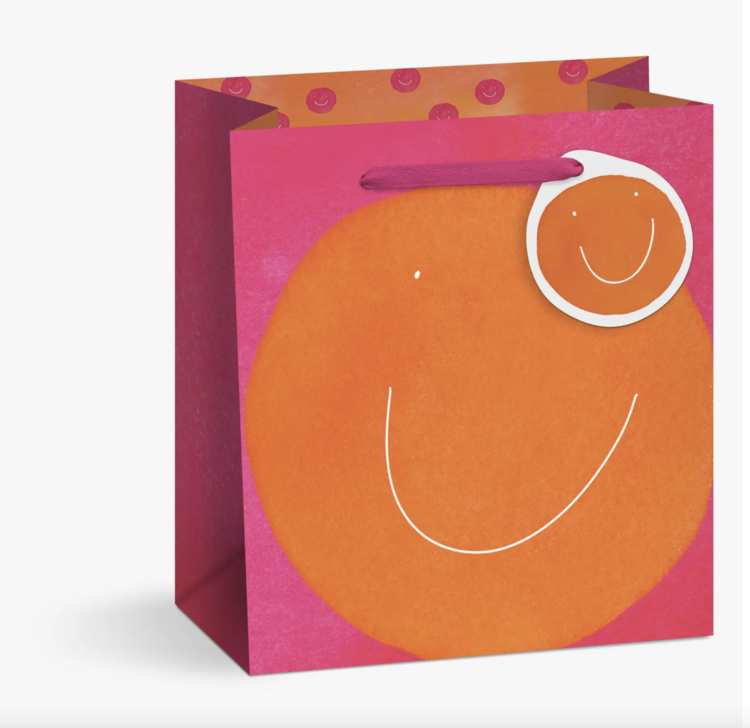 E. Frances Paper Studio Smiley Orange Gift Bag