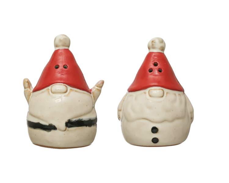 Creative Co-Op Stoneware Gnome Salt & Pepper Shakers