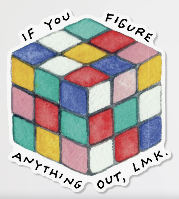 Party Sally Rubik's Cube Sticker