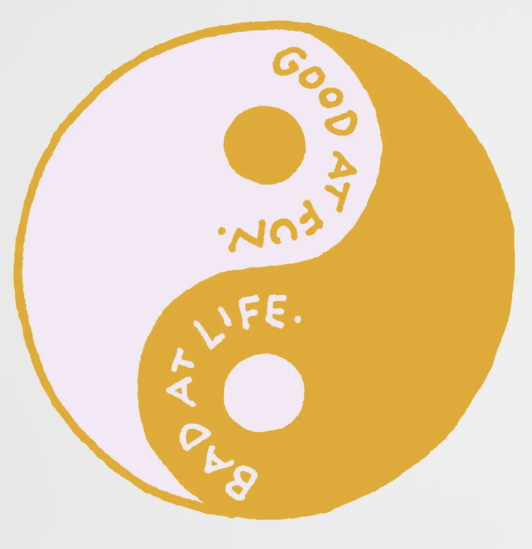 Party Sally Yin Yang Sticker