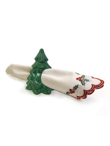 Two's Company Vintage Christmas Tree Napkin Ring