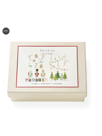 Karen Adams Designs Fa La La Note Card Set