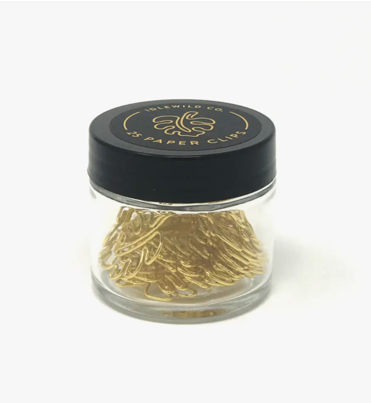 Idlewild Co. Monstera Gold Plated Paper Clips