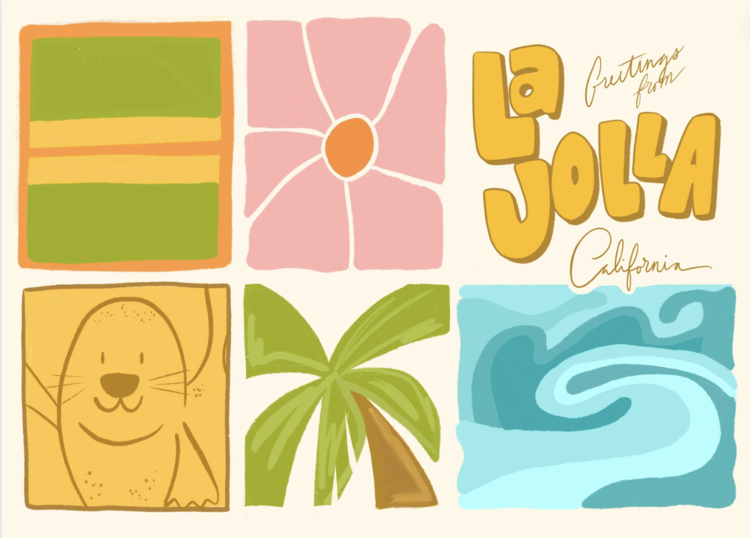 Sweet Paper Custom La Jolla Tan PostCard