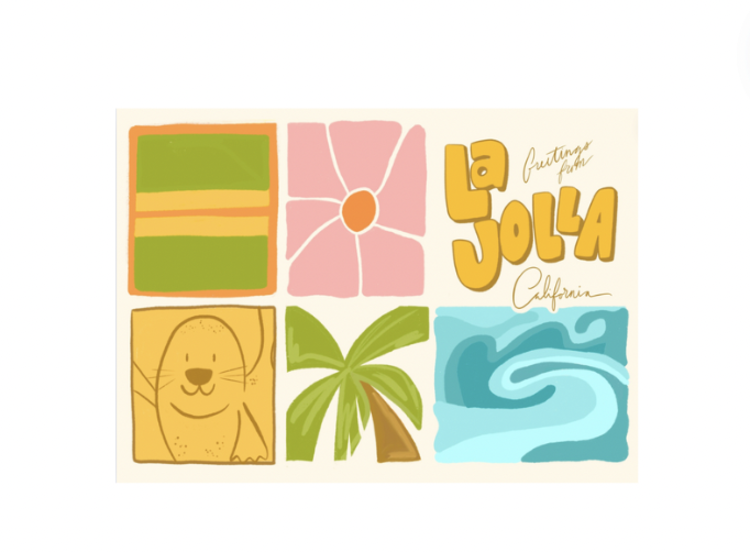 Sweet Paper Custom La Jolla Tan PostCard
