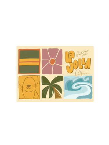 Sweet Paper Custom La Jolla Orange PostCard