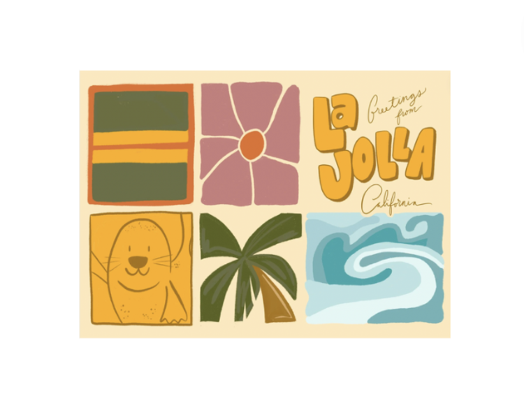 Sweet Paper Custom La Jolla Orange PostCard