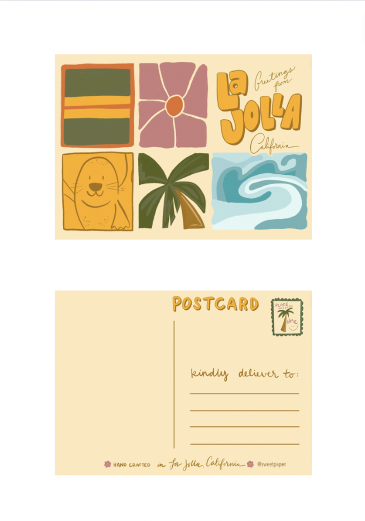 Sweet Paper Custom La Jolla Orange PostCard
