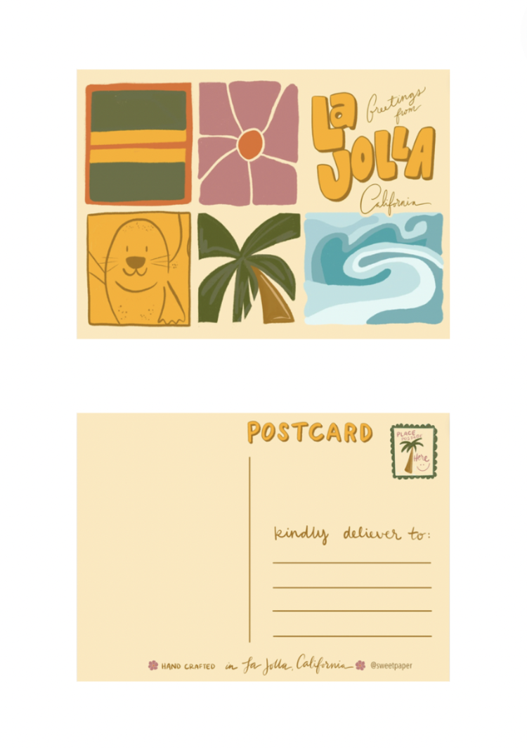 Sweet Paper Custom La Jolla Orange PostCard