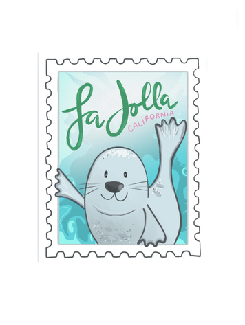 Sweet Paper Custom La Jolla Seal Sticker