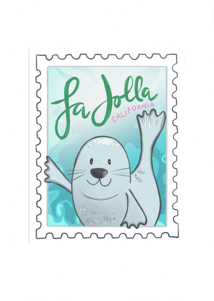 Sweet Paper Custom La Jolla Seal Sticker