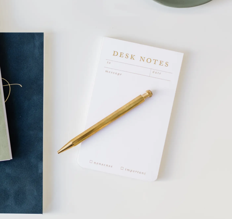 Smitten on Paper Desk Notes Notepad