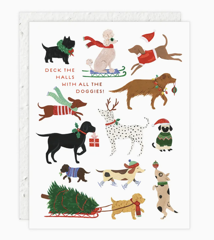 Seedlings 12 Dogs of Christmas Card