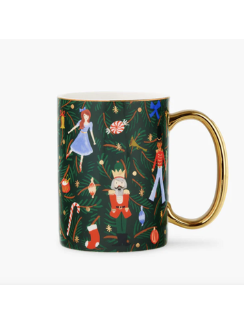 Rifle Paper Co. Evergreen Nutcracker Porcelain Mug