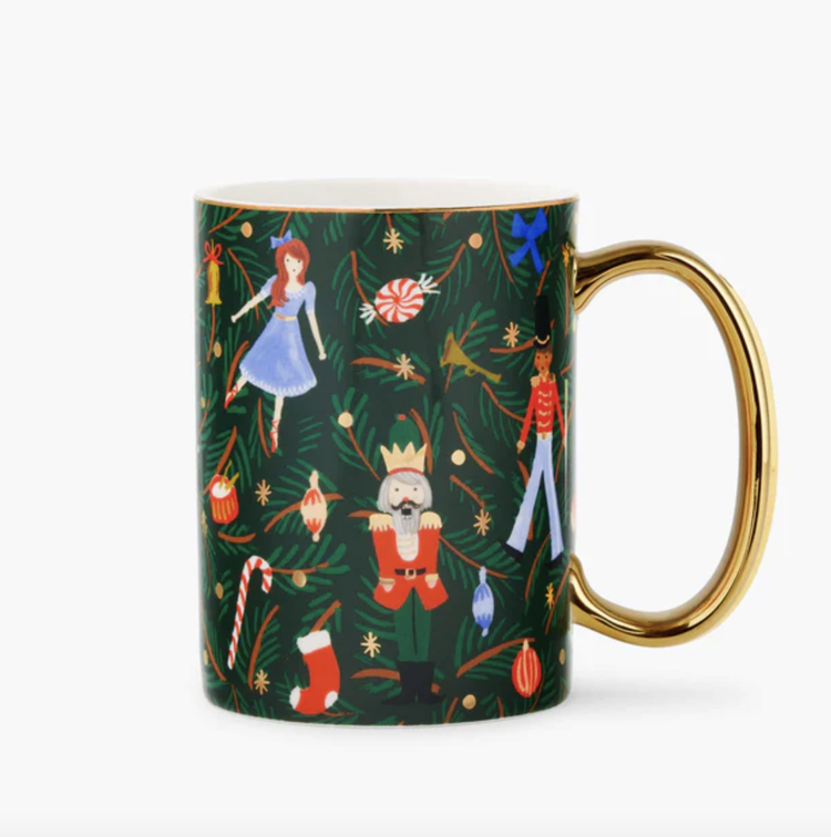 Rifle Paper Co. Evergreen Nutcracker Porcelain Mug