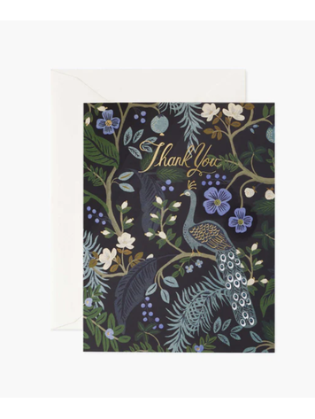 Rifle Paper Co. Peacock Thank You Card