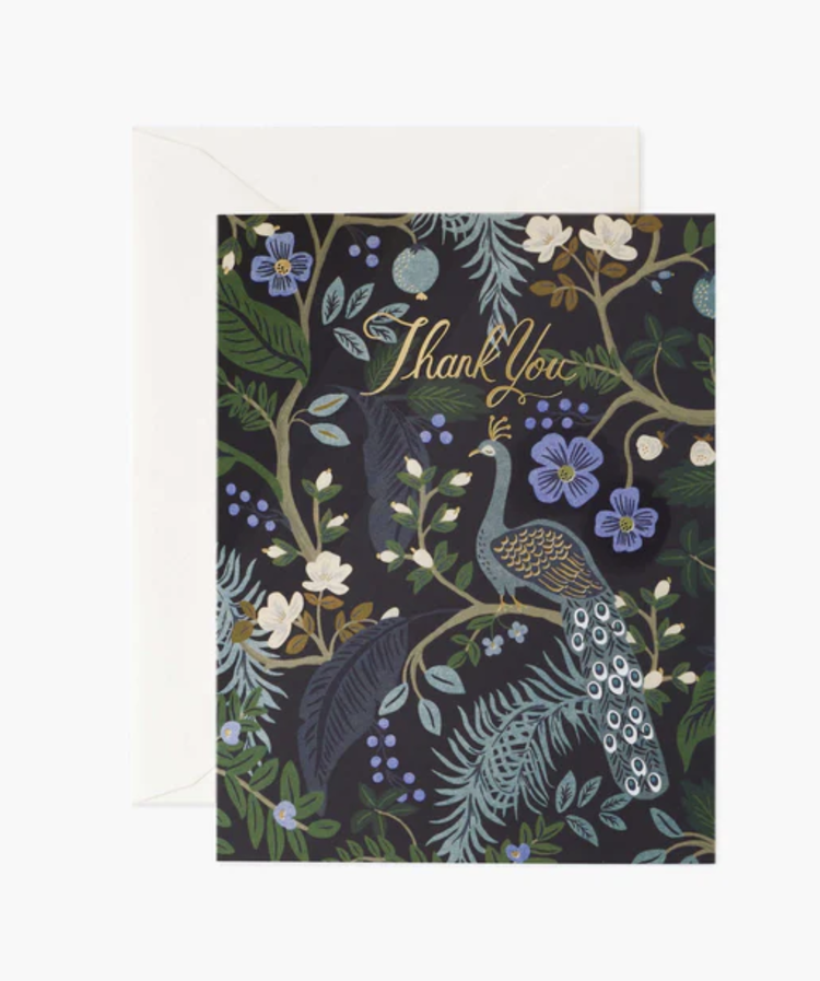 Rifle Paper Co. Peacock Thank You Card