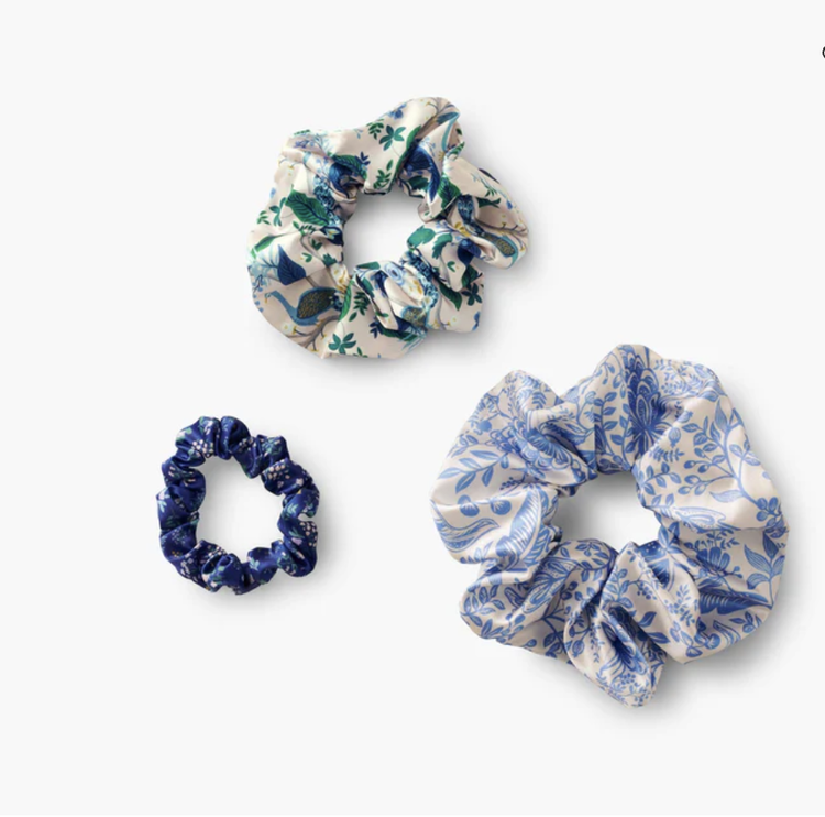 Rifle Paper Co. Peacock Scrunchie Set