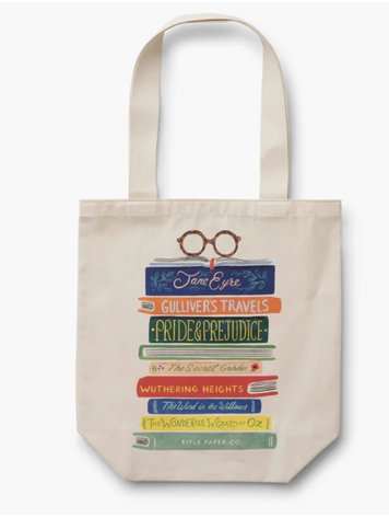Rifle Paper Co. Book Club Canvas Tote Bag