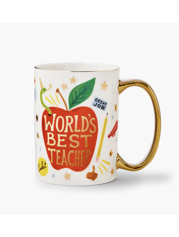 Rifle Paper Co. World's Best Teacher Mug