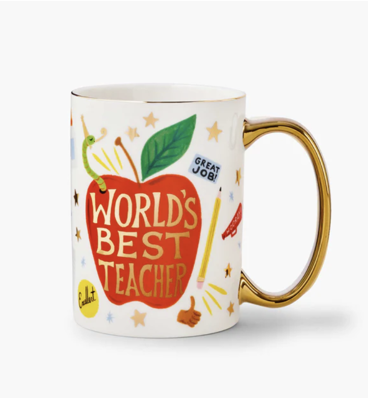 Rifle Paper Co. World's Best Teacher Mug