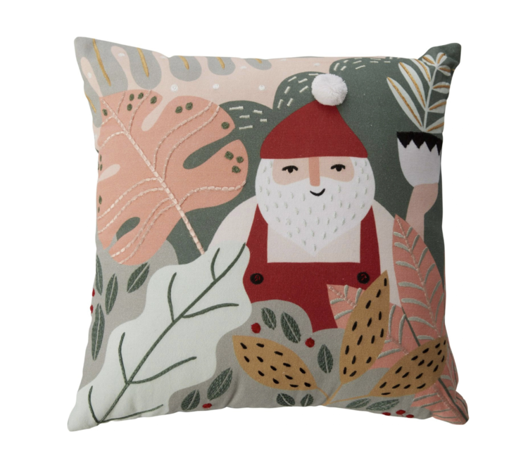 Accent Decor Proud Plant Santa Pillow