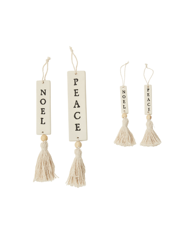 Accent Decor Peace Holiday Greetings Ornament
