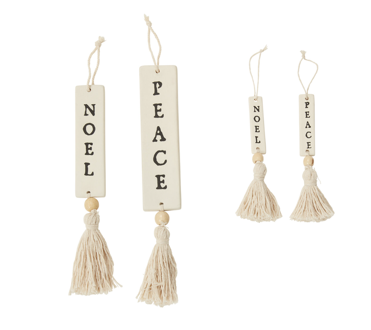Accent Decor Peace Holiday Greetings Ornament