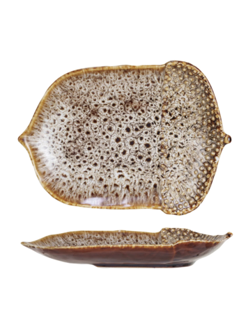 Creative Co-Op Acorn Shaped Plate, Reactive Glaze