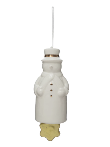 Creative Co-Op Stoneware Snowman Bell with
