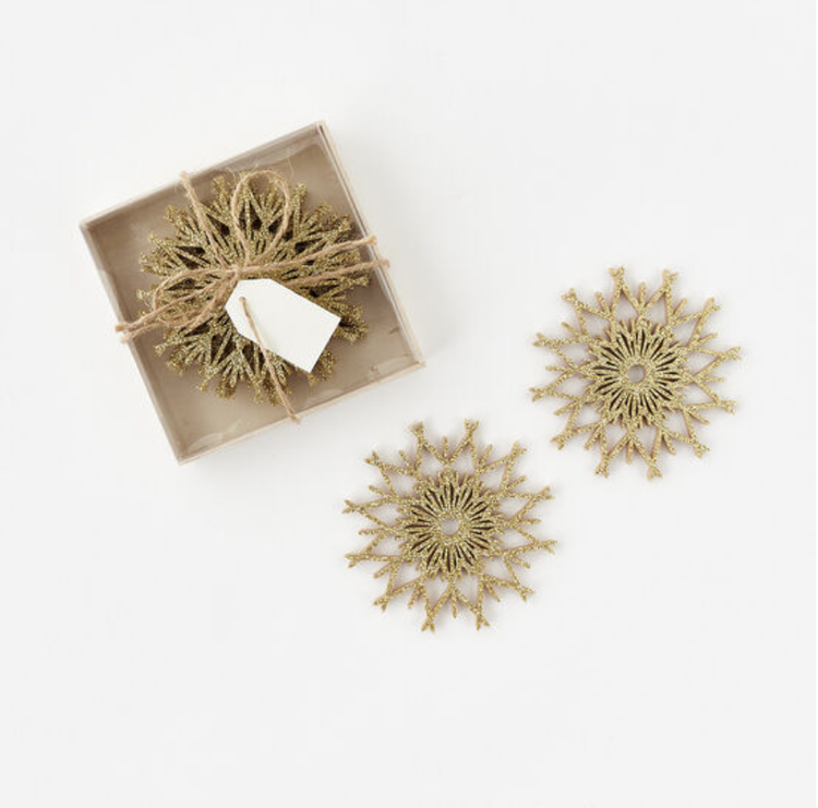 Glitterville Snowflake Coasters