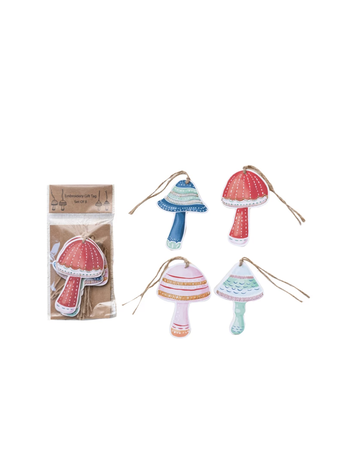 Creative Co-Op Recycled Paper Mushroom Gift Tags
