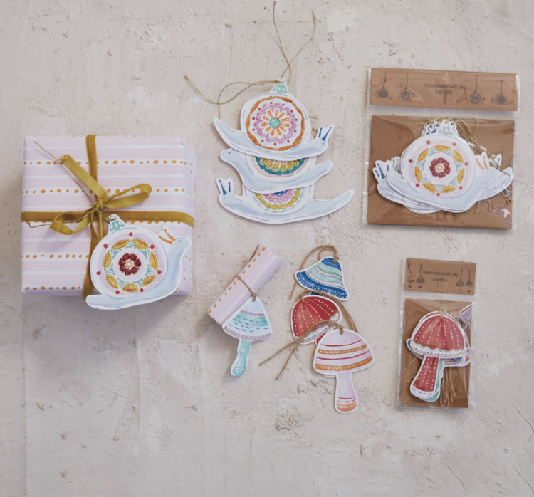 Creative Co-Op Recycled Paper Mushroom Gift Tags