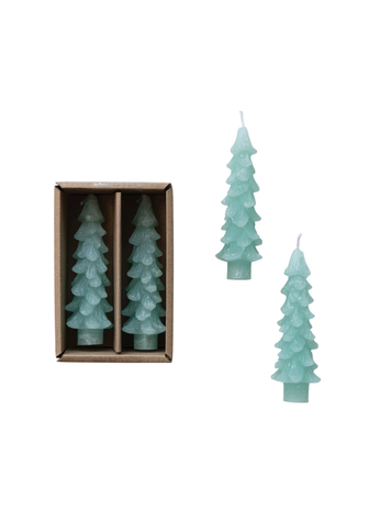 Creative Co-Op Mini  Tree Shaped Taper Candles